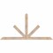 Ekena Millwork Saratoga Smooth Timber Gable Bracket, Douglas Fir, 72"W x 36"H x 3 1/2"D x 3 1/2"F, 12/12 Pitch GBW072X36X0404SAR00SDF - alternate 1